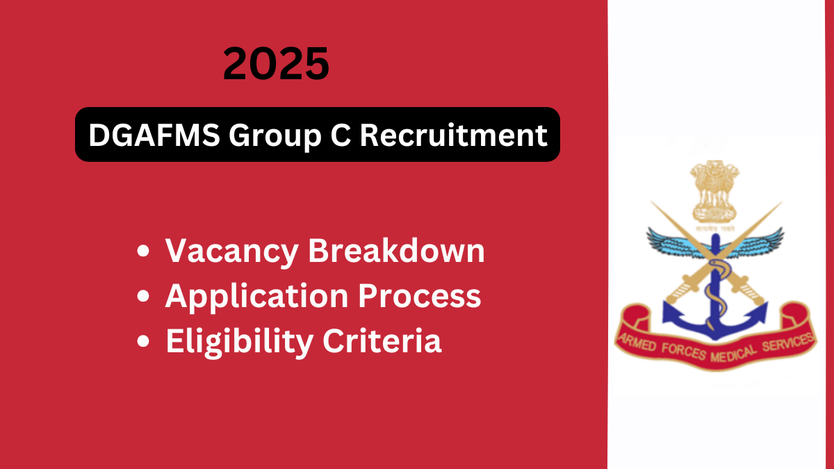 DGAFMS Group C Recruitment 2025: A Golden Opportunity to Join the Armed Forces Medical Services