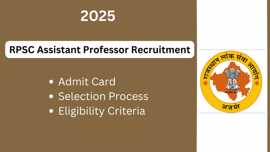 RPSC Assistant Professor Recruitment 2024: A Golden Opportunity for Aspirants