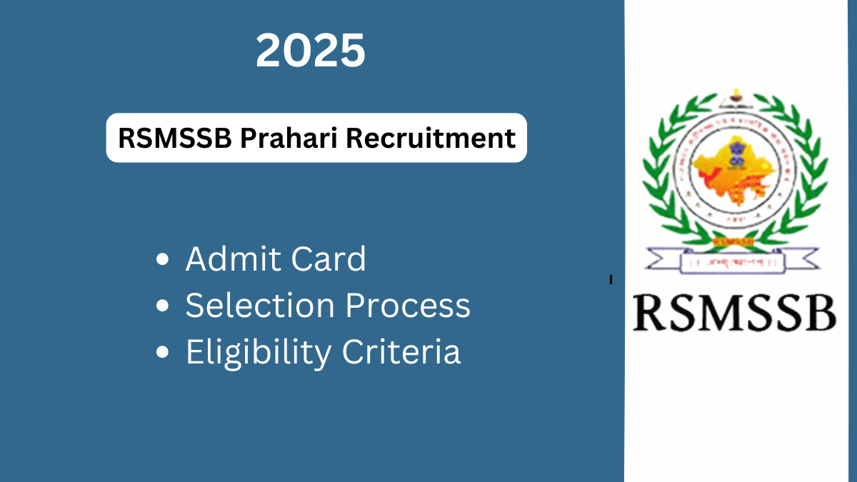 RSMSSB Prahari Recruitment 2025: Your Path to a Promising Government Career