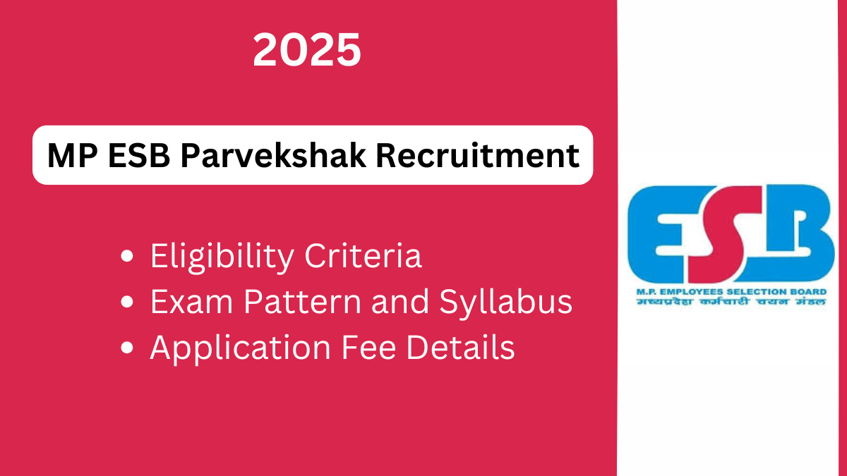 MP ESB Parvekshak Recruitment 2025: Apply Now for 660 Vacancies